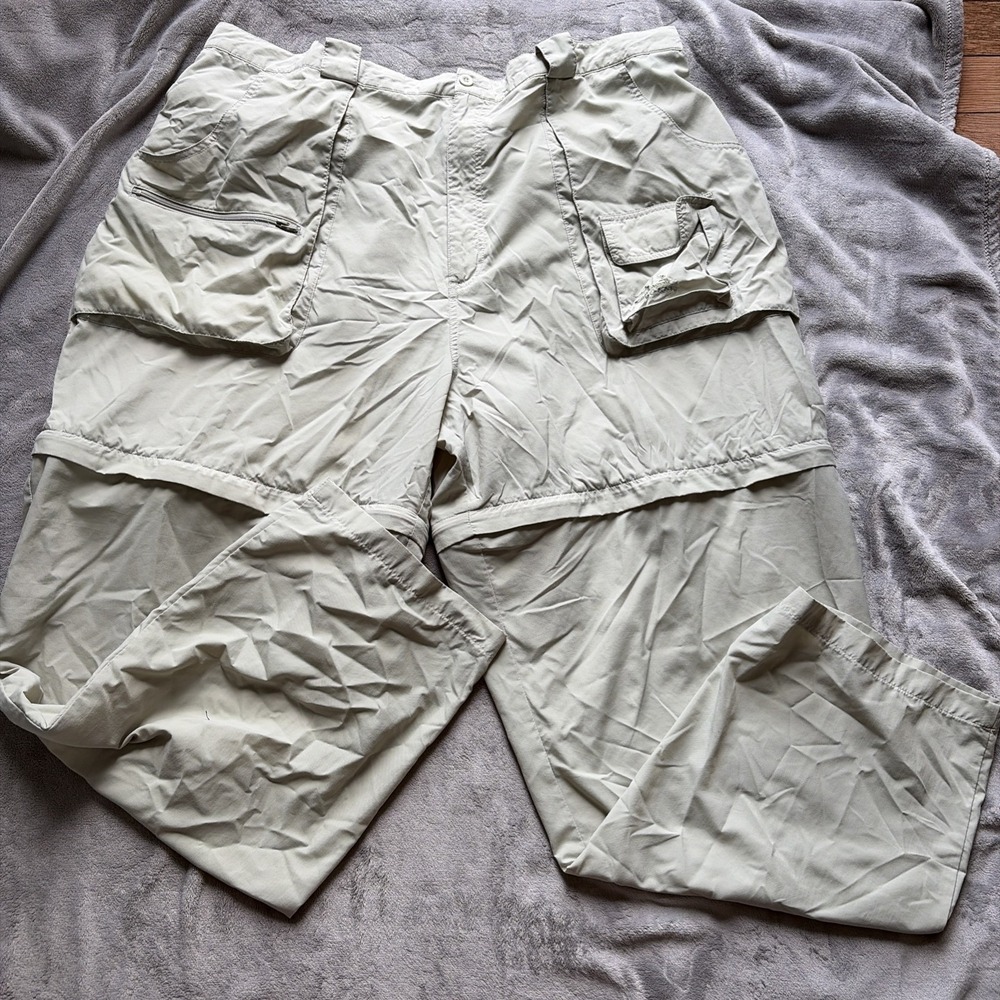 Cabela's Convertible Pants Men's Size‎ 4XL 33L Guidewear Beige Cargo Outdoor